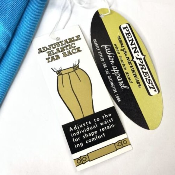 Penny's High Waist Shorts Tailored Blue Vintage 60's USA Size 12 Waist 25 New - Picture 5 of 9